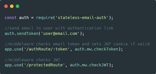 Stateless Email Auth